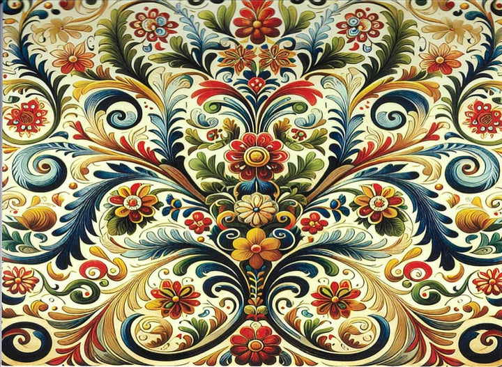 Boxed Note cards, Vintage Rosemaling