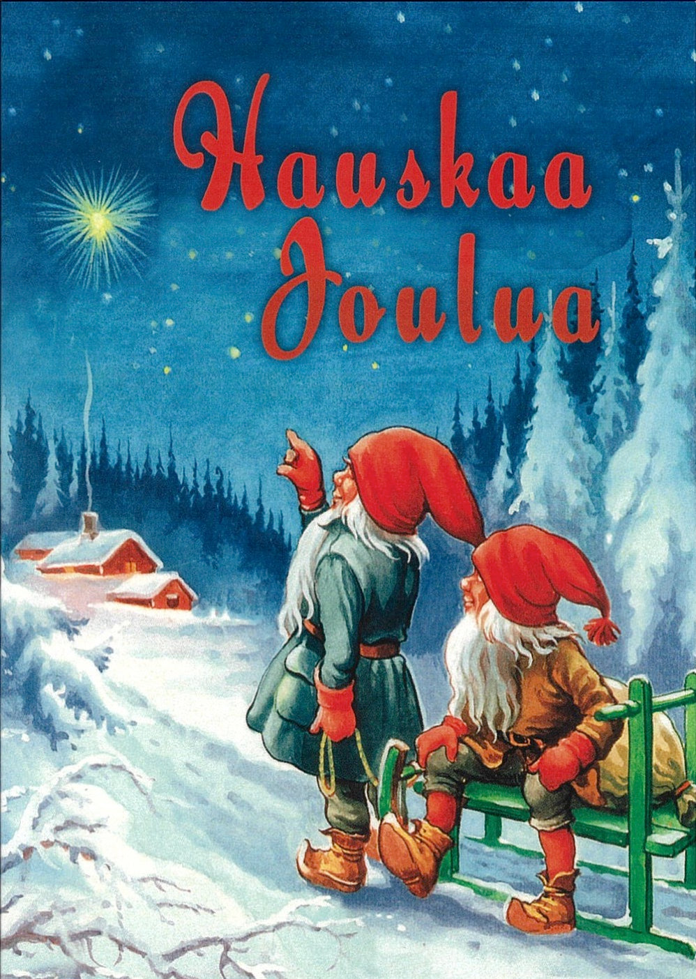 Finnish Christmas Cards Blue Sky Gnomes Pkg of 6