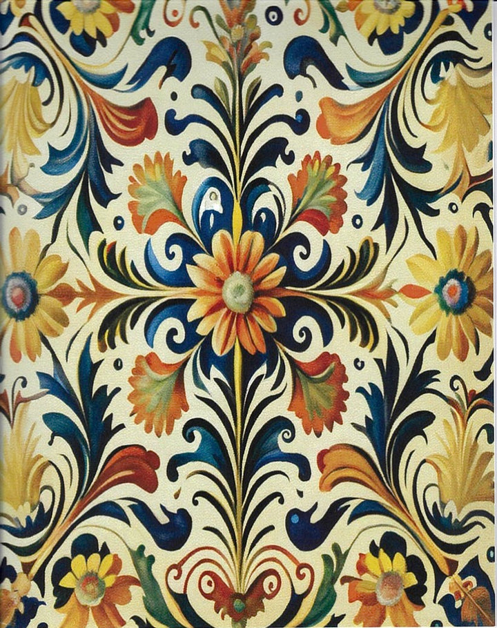 Boxed Note cards, Vintage Rosemaling