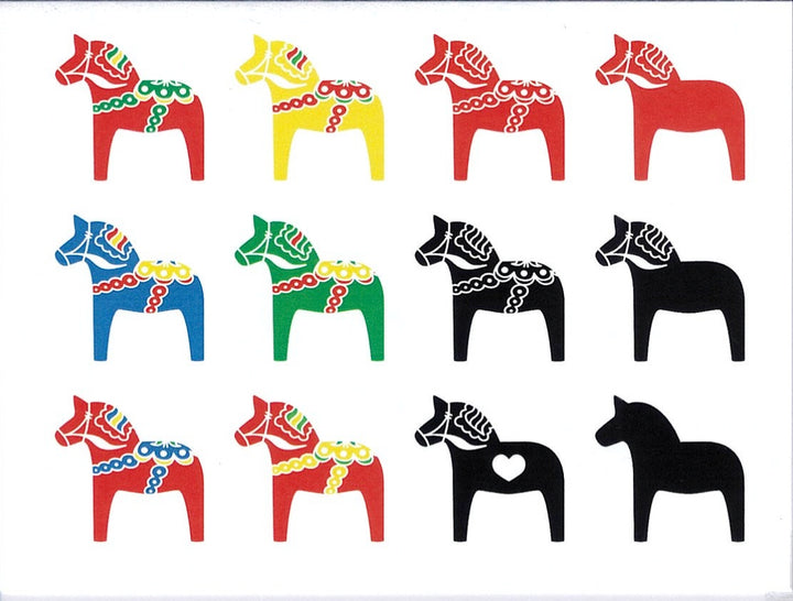 Boxed Note Cards, Dala horse assortment