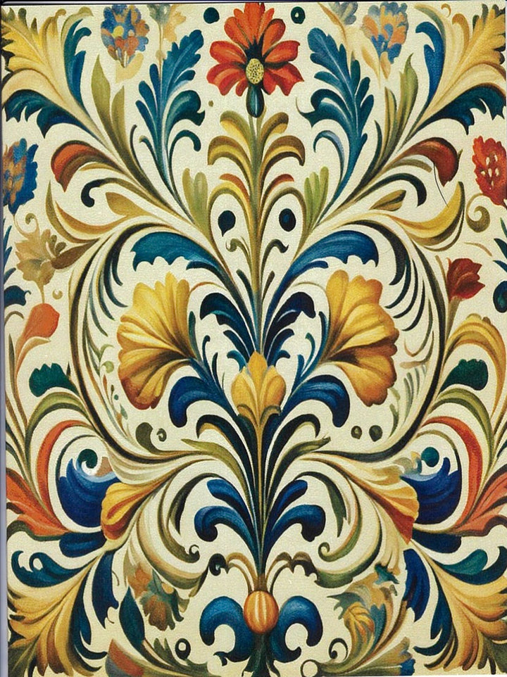 Boxed Note cards, Vintage Rosemaling