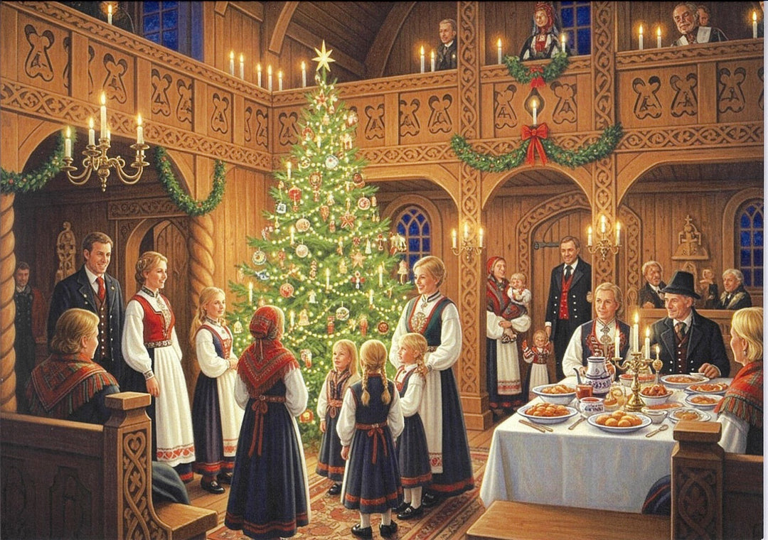 Boxed cards,  Norwegian Family Christmas