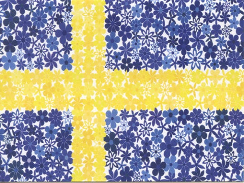 SALE Note Cards, Swedish flower flag package of 6