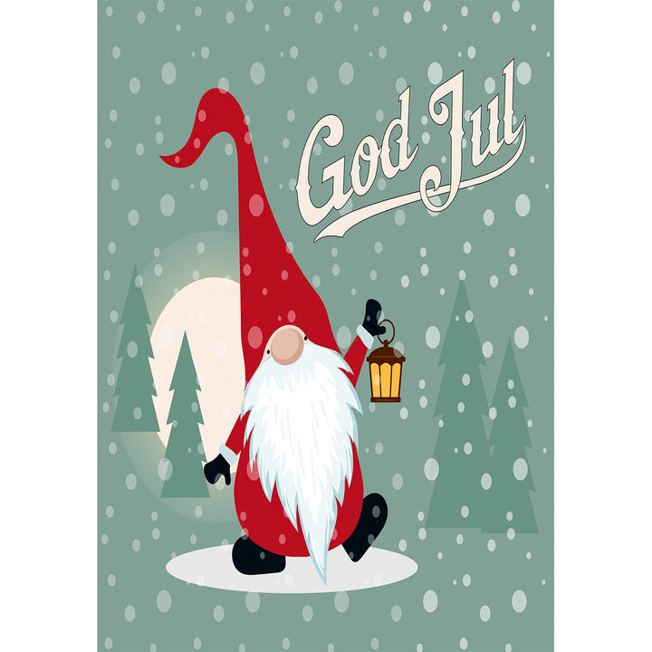 Boxed cards, God Jul Gnome with lantern & Norwegian Nisse story