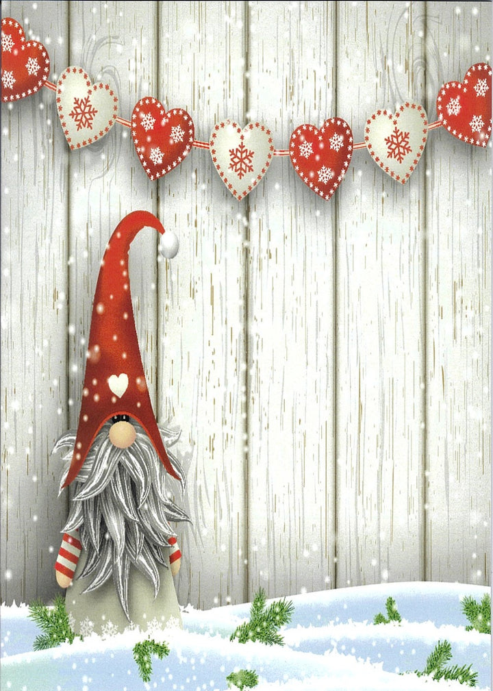 Boxed cards, Gnome with Heart Garland