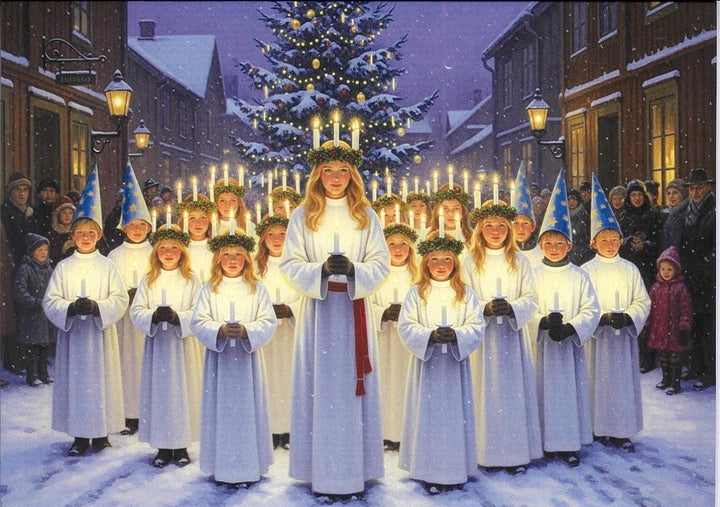 Boxed cards, Lucia procession