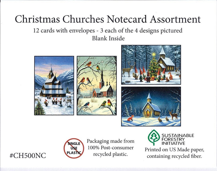 Boxed Note cards, Christmas Church assortment