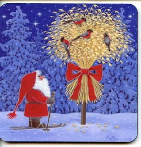 Eva Melhuish Tomte with wheat neoprene coaster