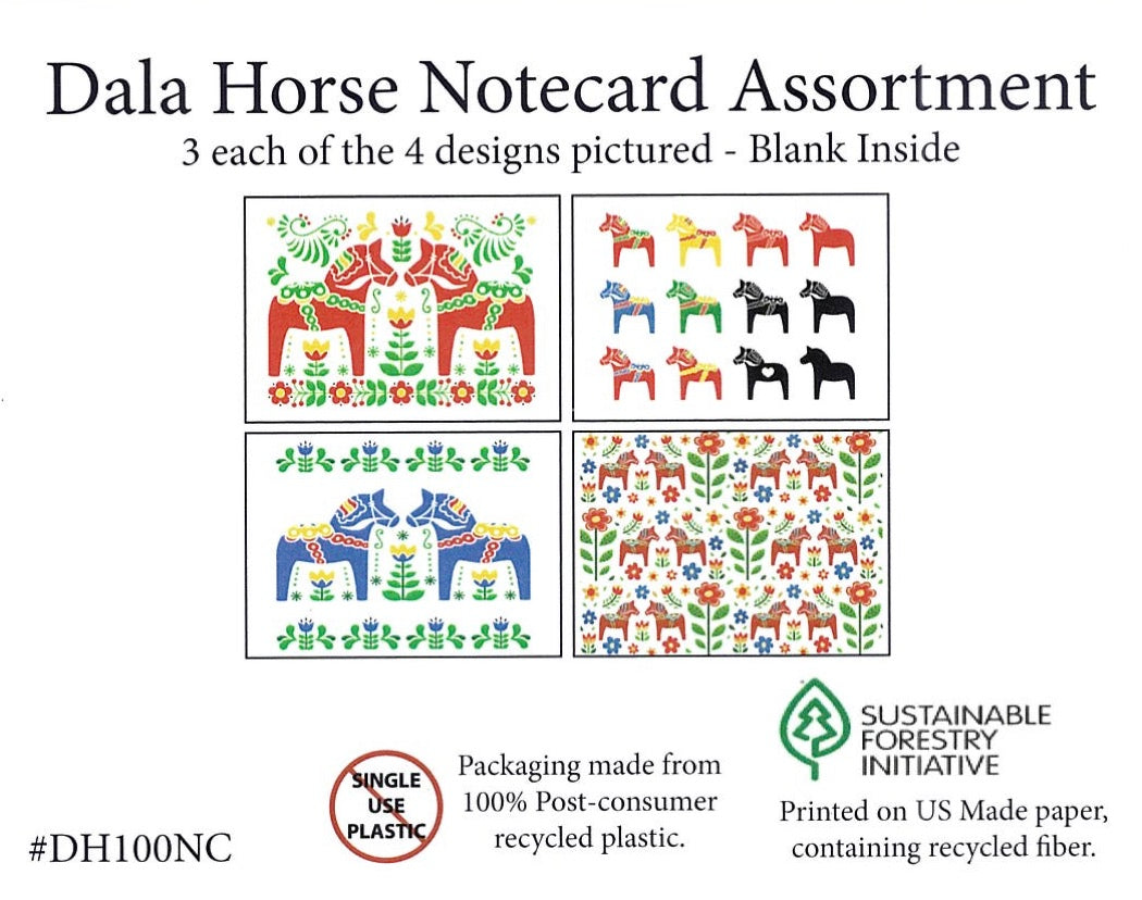 Boxed Note Cards, Dala horse assortment