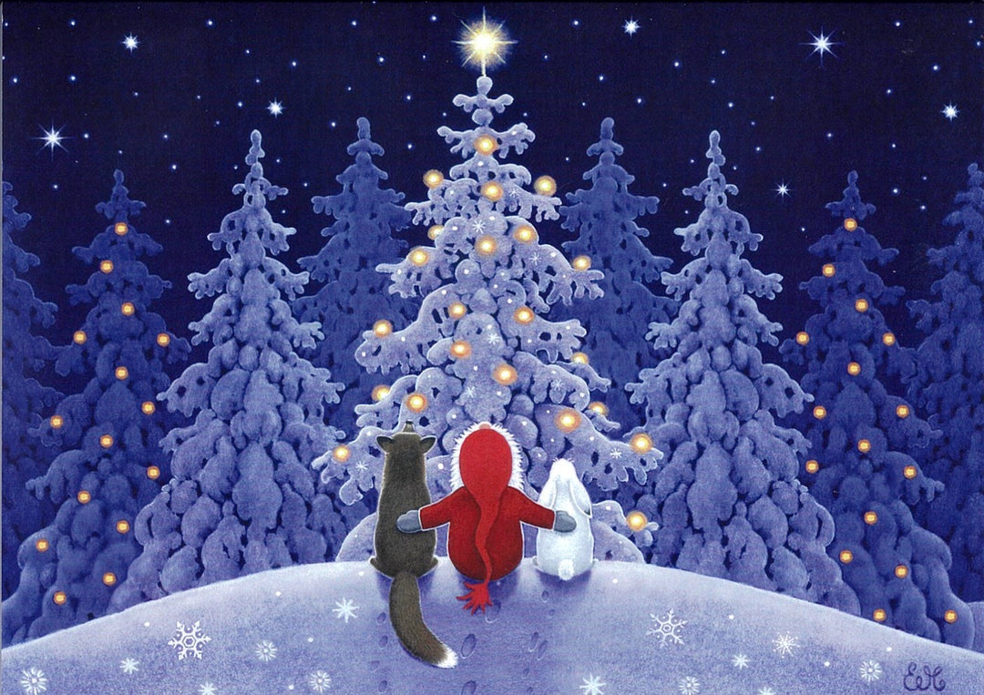Boxed cards, Eva Melhuish Tomte Gnome with Fox & Rabbit