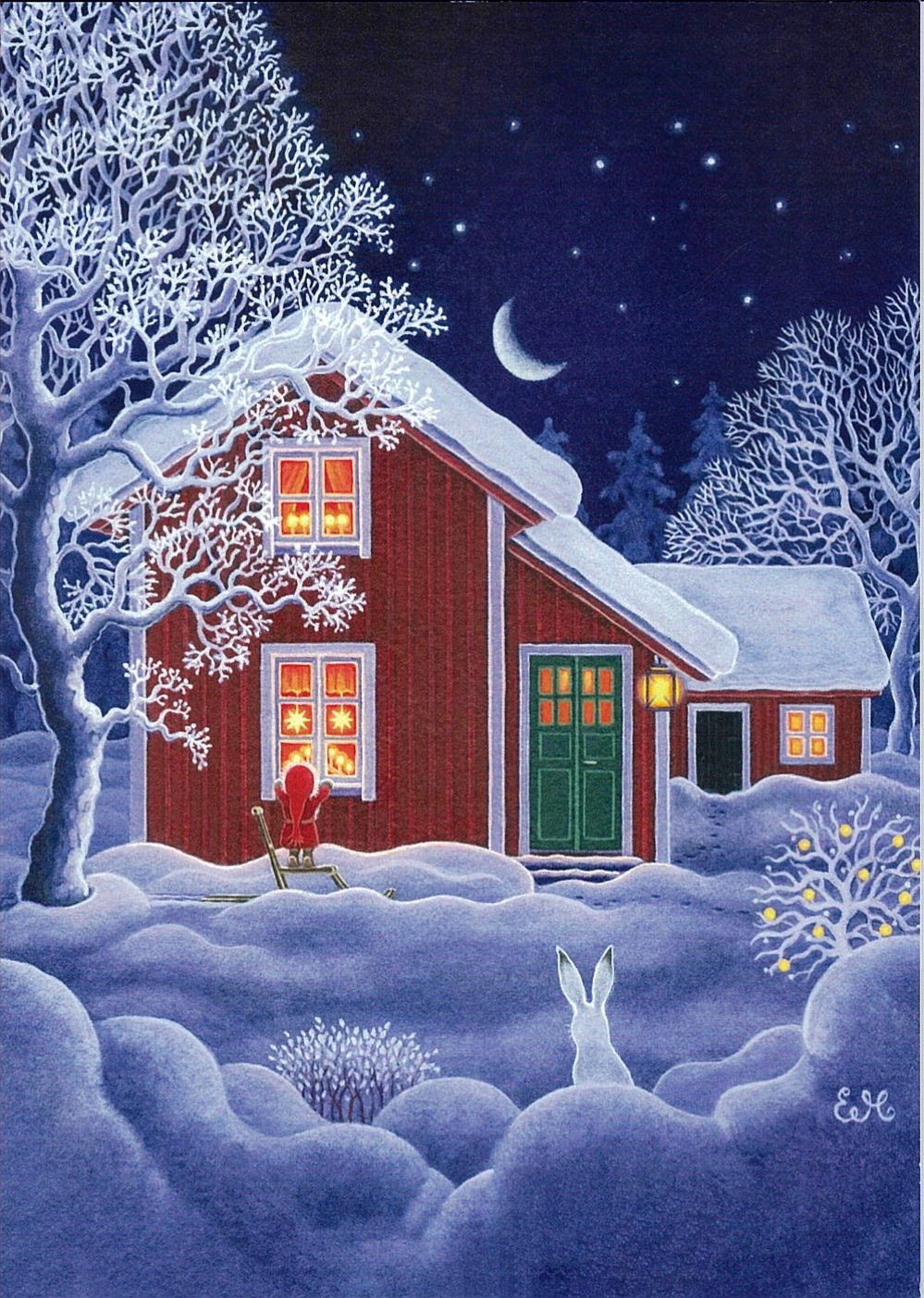 Boxed cards, Eva Melhuish Tomte Gnome at House