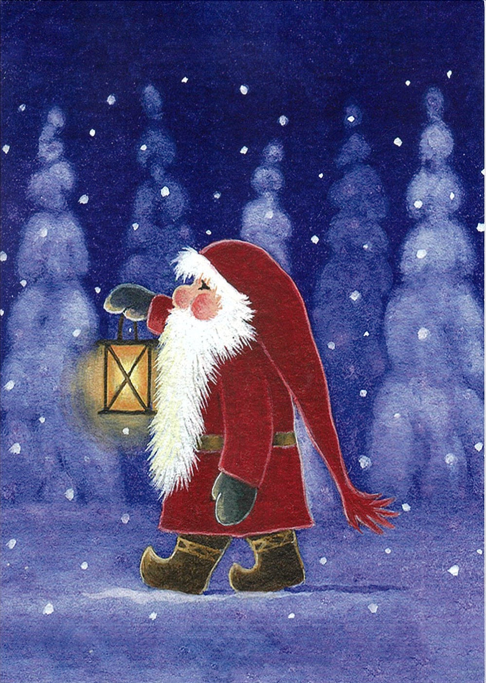 Boxed cards, Eva Melhuish Tomte Gnome with Lantern