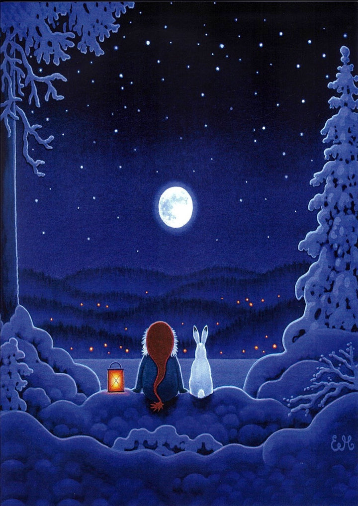 Boxed cards, Eva Melhuish Gnome and Rabbit in the Moonlight