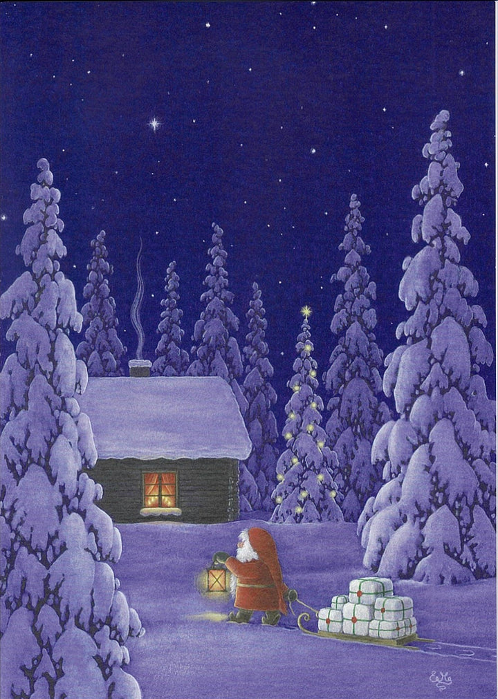 Boxed cards, Eva Melhuish Tomte Gnome delivering gifts