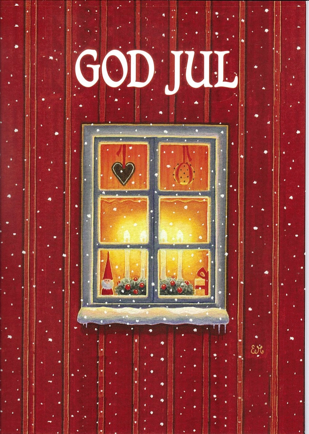 Boxed cards, Eva Melhuish Red House with Glowing Window