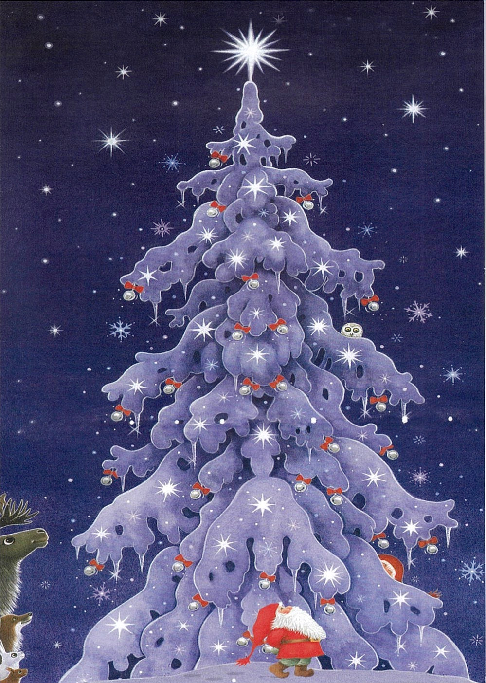 Boxed cards, Eva Melhuish Tomte Gnome at Christmas Tree