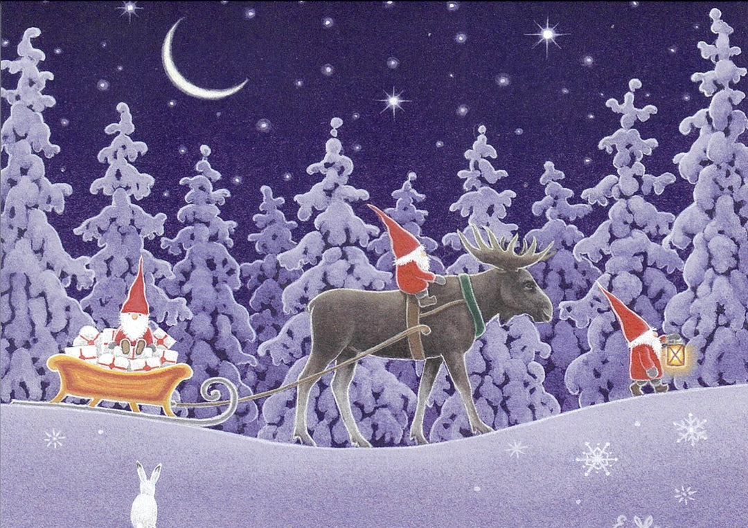 Boxed Cards, Eva Melhuish  Tomte Gnomes on Winter Trek