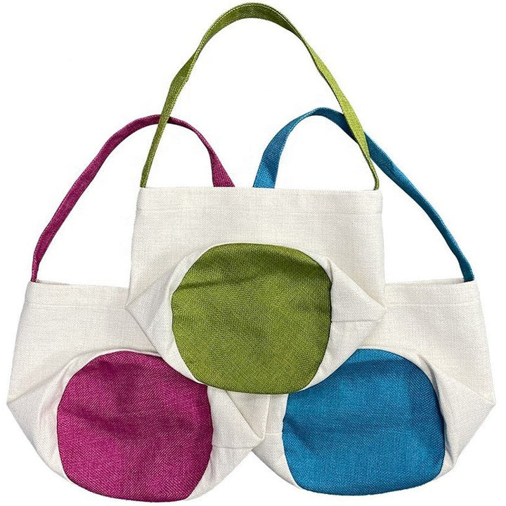 Linen Look Basket Tote Bag - Halloween Dala Horse