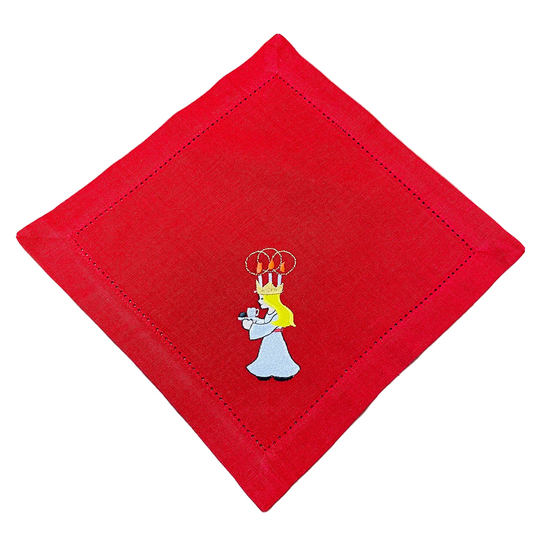 Small Square Doily Embroidered Lucia