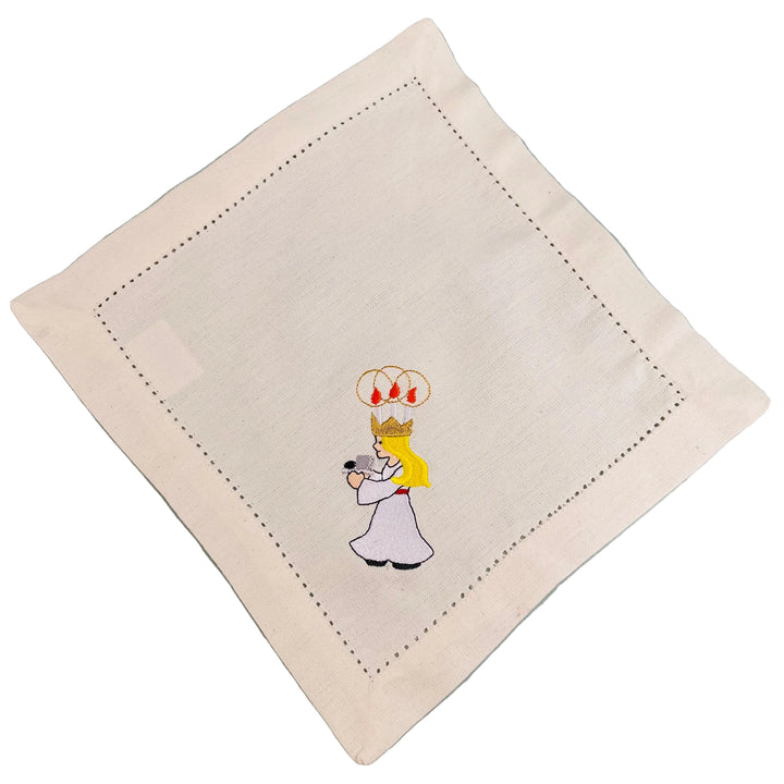 Small Square Doily Embroidered Lucia
