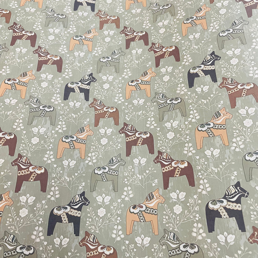 Dala horses Gift wrap or craft paper