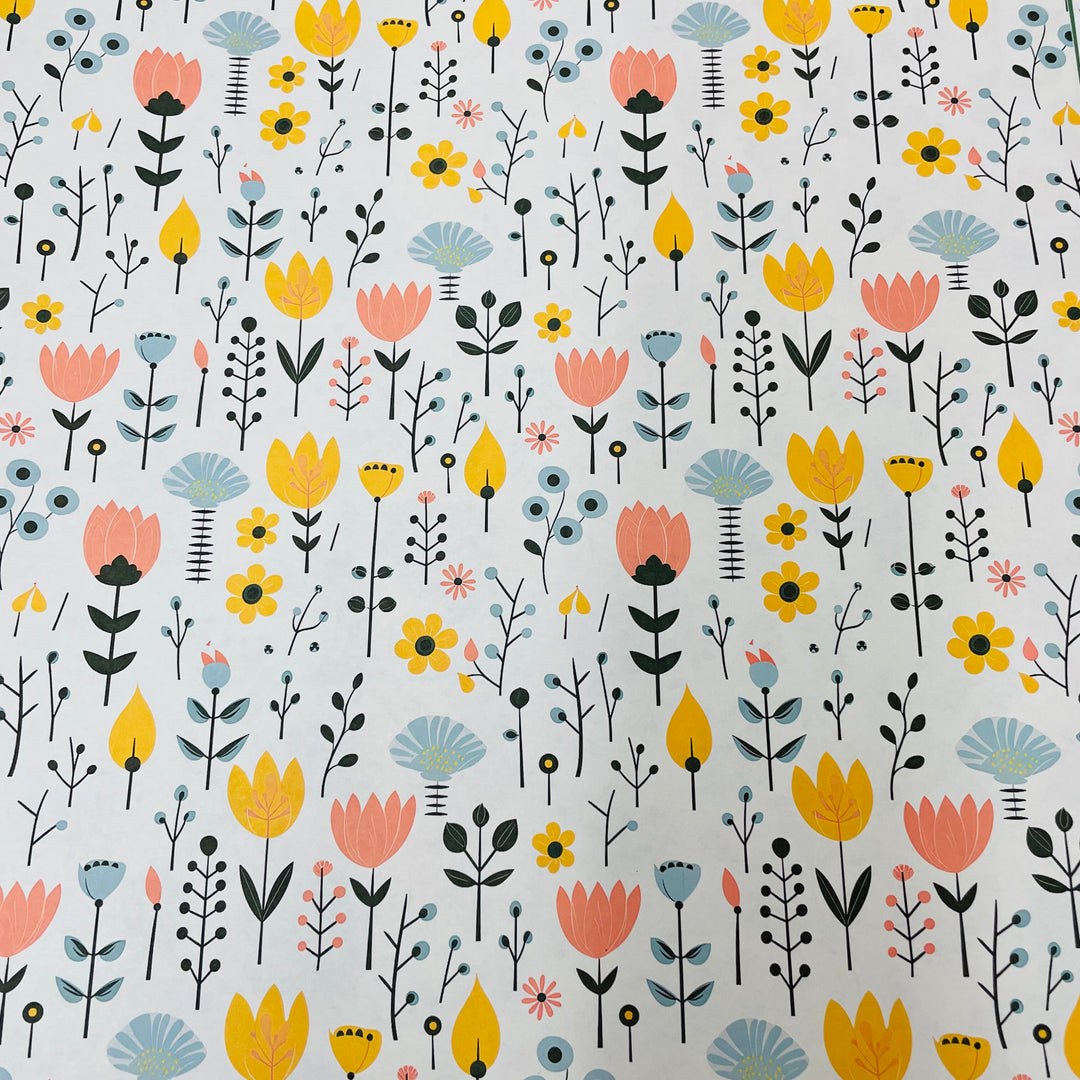 Summer flowers Gift wrap or craft paper