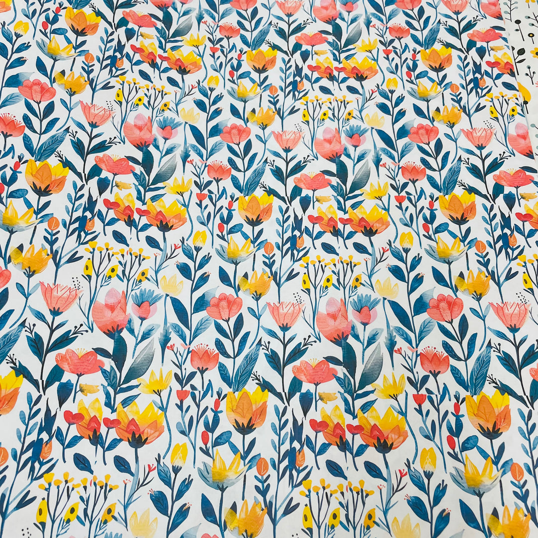 May Flowers Gift Wrap or Craft Paper