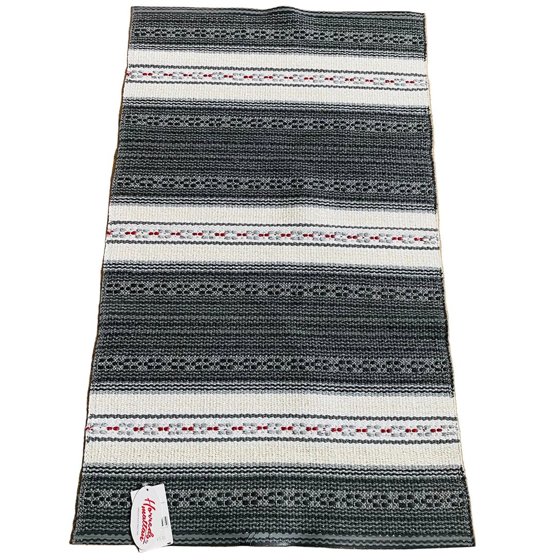 Swedish Woven Plastic Rug - Astor in Graphite Gray