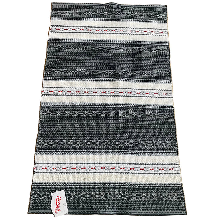 Swedish Woven Plastic Rug - Astor in Graphite Gray