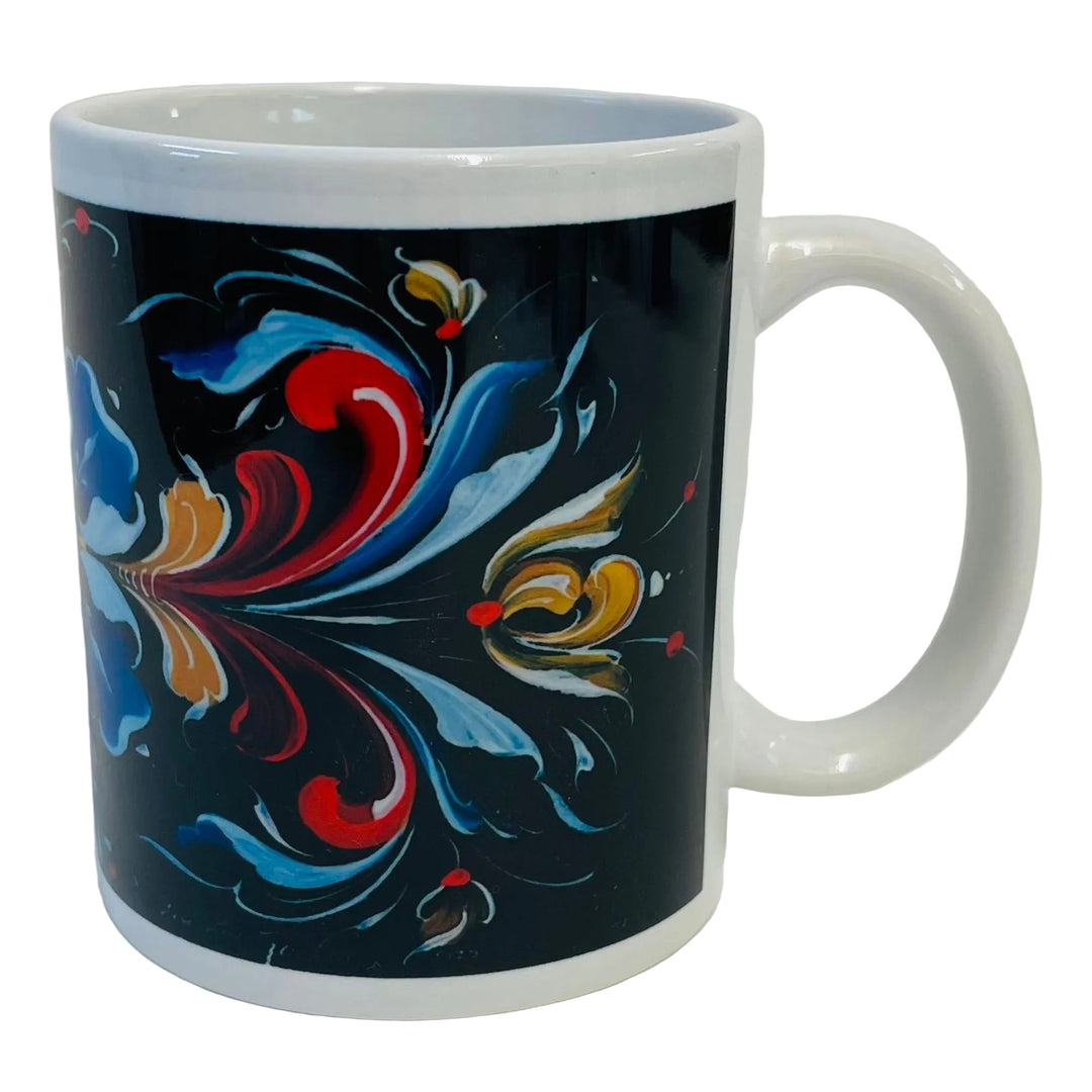 Lise Lortentzen rosemaling coffee mug