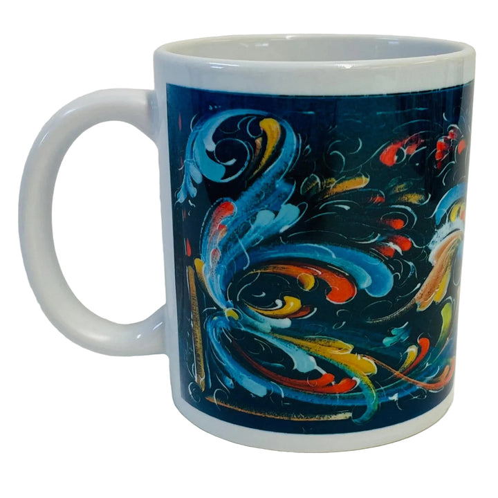 Lise Lortentzen rosemaling coffee mug