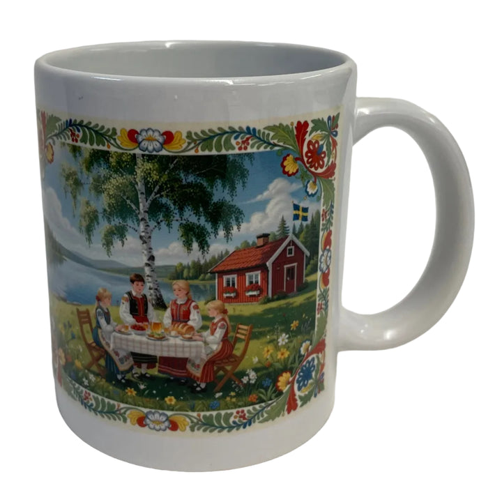 Swedish family at the Lake coffee mug