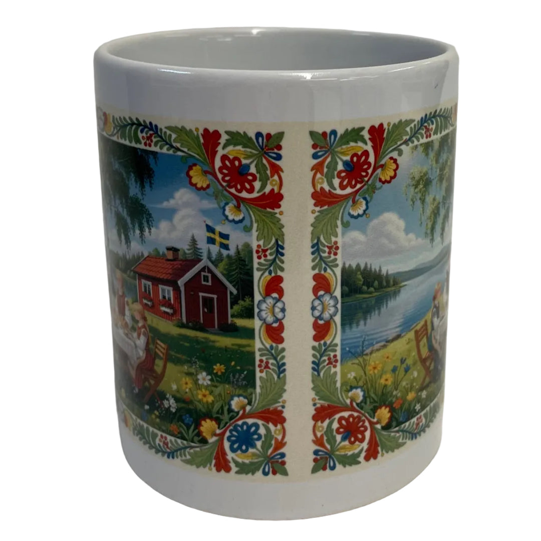 Swedish family at the Lake coffee mug