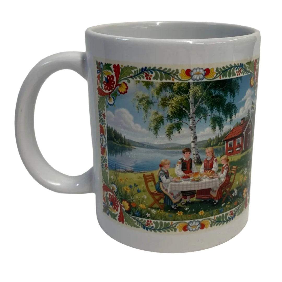 Swedish family at the Lake coffee mug