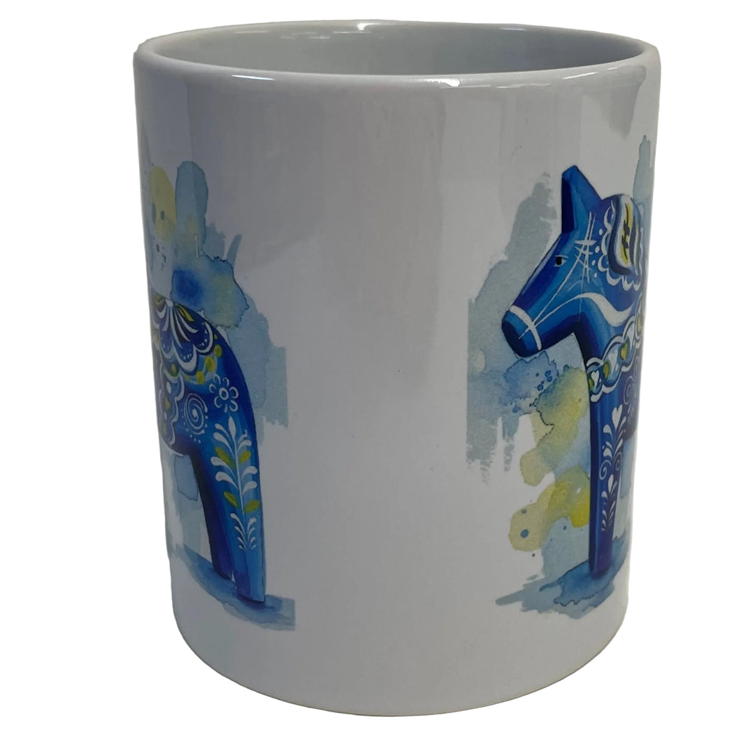 Blue Dala horse coffee mug