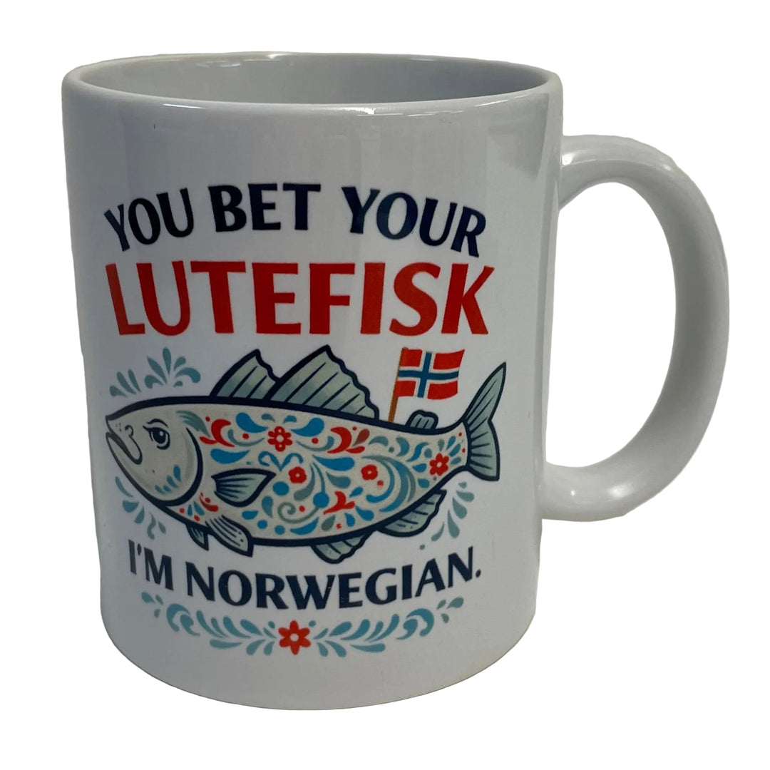 You bet your Lutefisk I'm Norwegian coffee mug