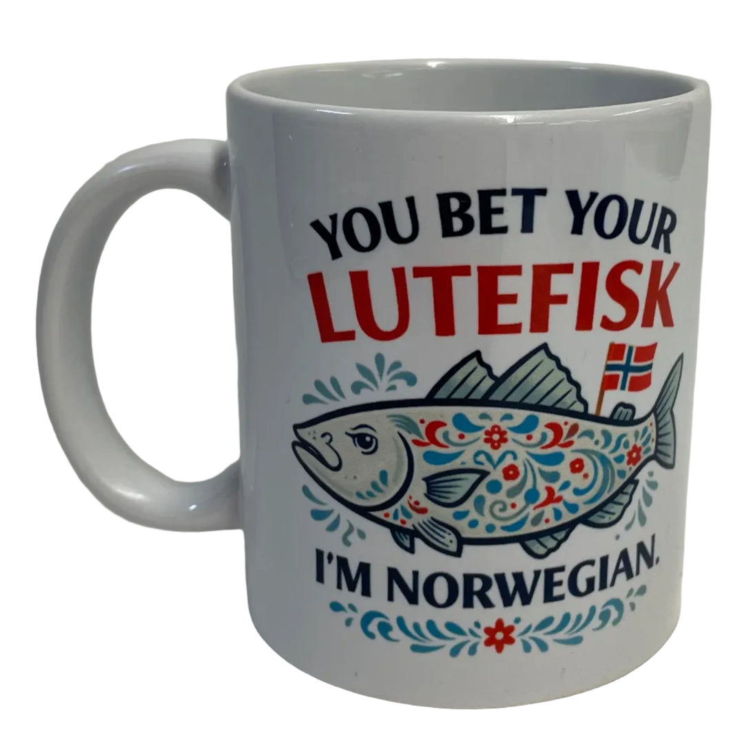 You bet your Lutefisk I'm Norwegian coffee mug