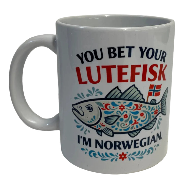 You bet your Lutefisk I'm Norwegian coffee mug