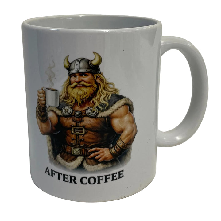 Before Coffee with Troll After Coffee with Viking coffee mug