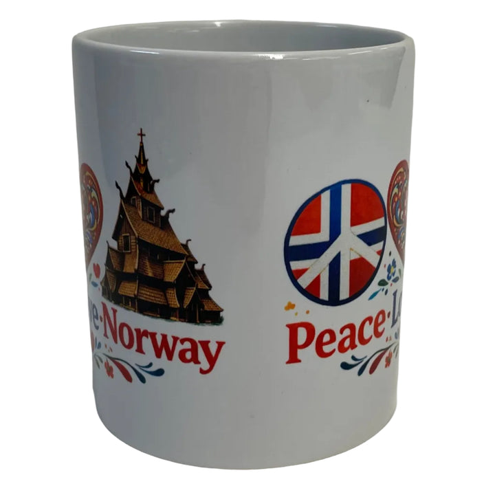 Peace Love Norway coffee mug