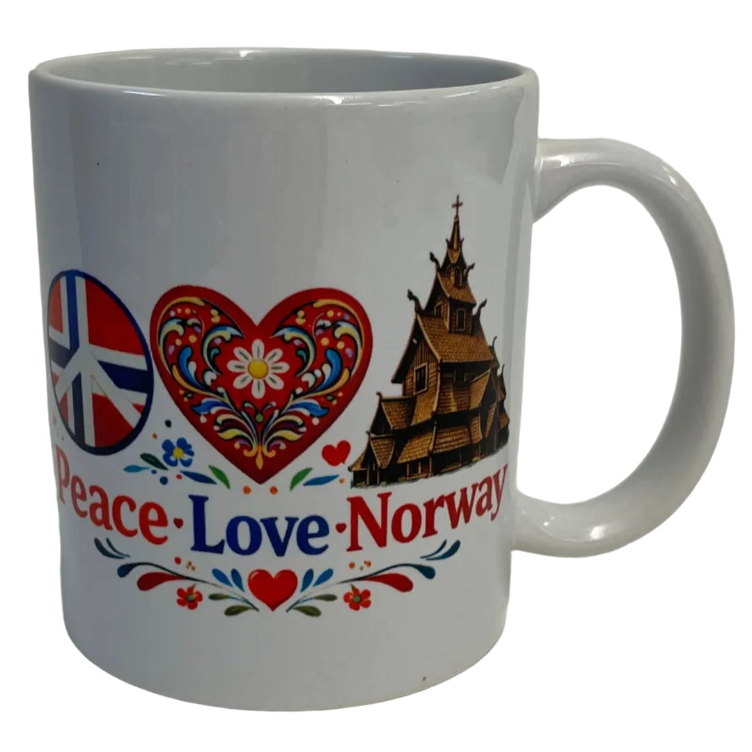 Peace Love Norway coffee mug