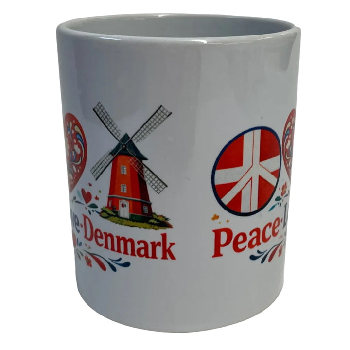 Peace Love Denmark coffee mug
