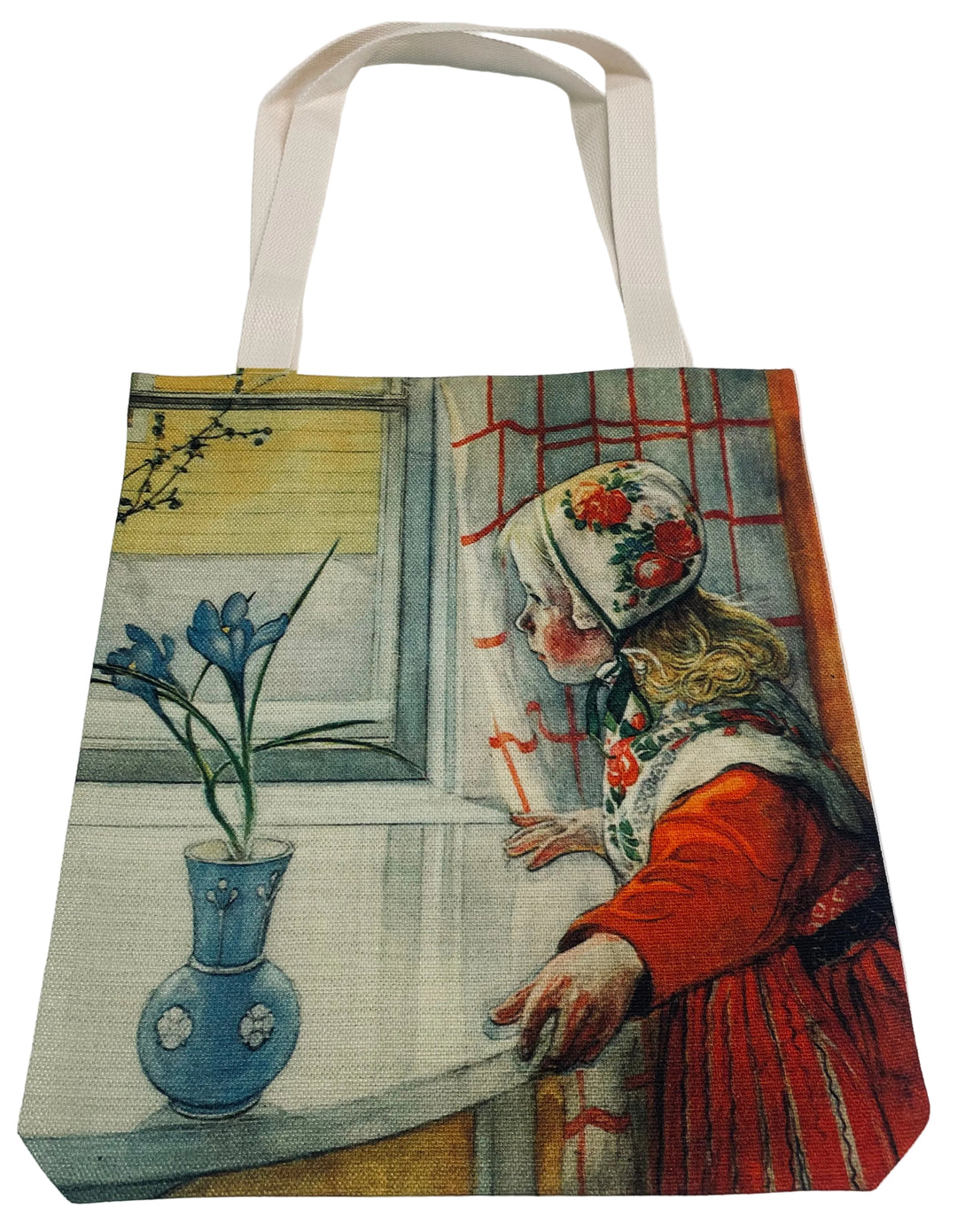 Linen look Tote bag Carl Larsson Lillianna and the crocus