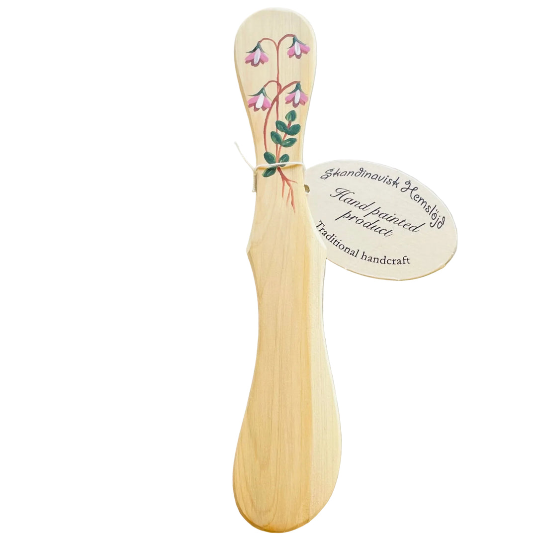 Wooden Spreader with Hand painted Linnea flowers