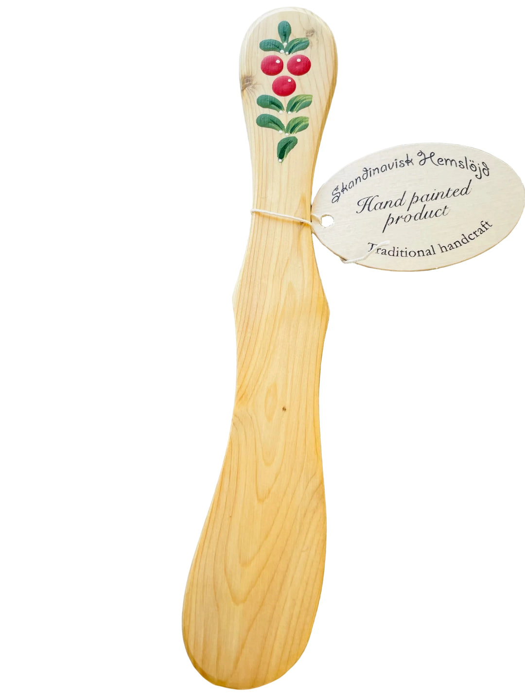 Wooden Spreader with Hand painted Lingonberries
