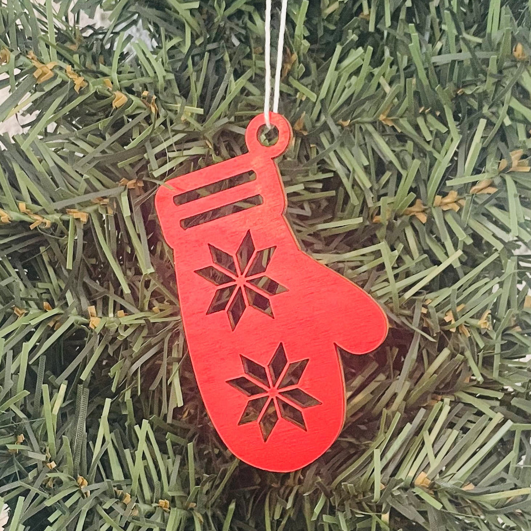Red mitten ornament