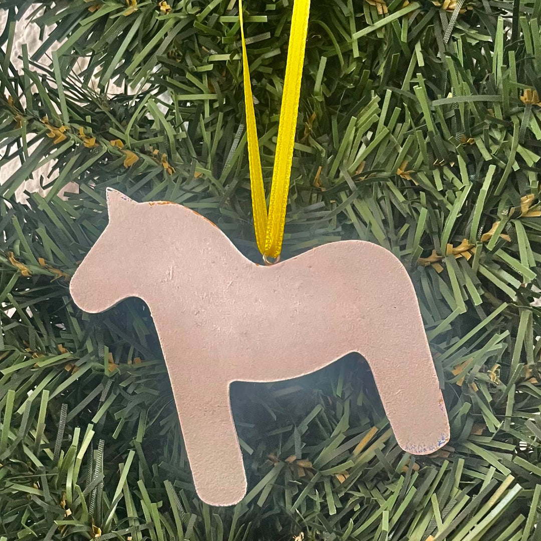 Hand painted Dala horse ornament -