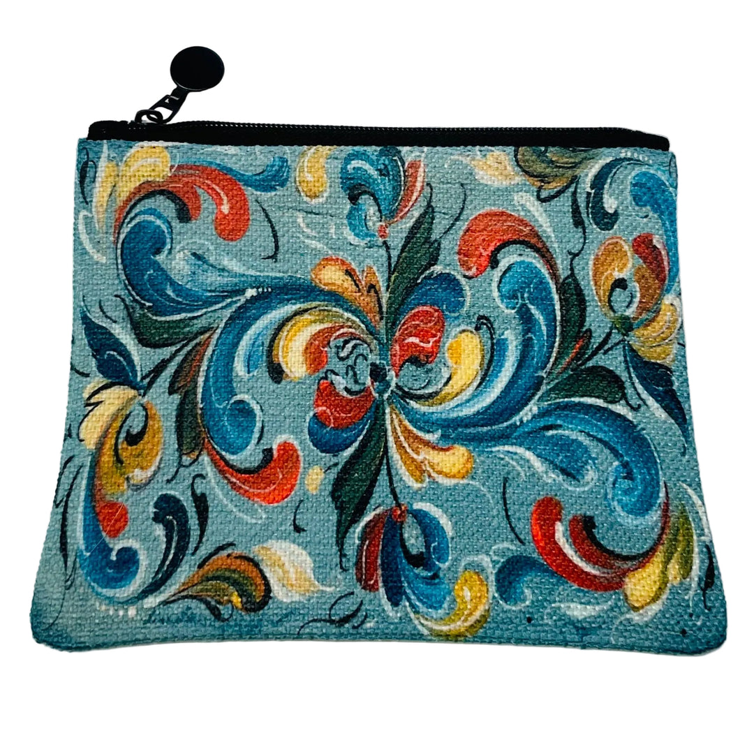 Zippered Pouch Coin Purse - Lise Lorentzen Rosemaling