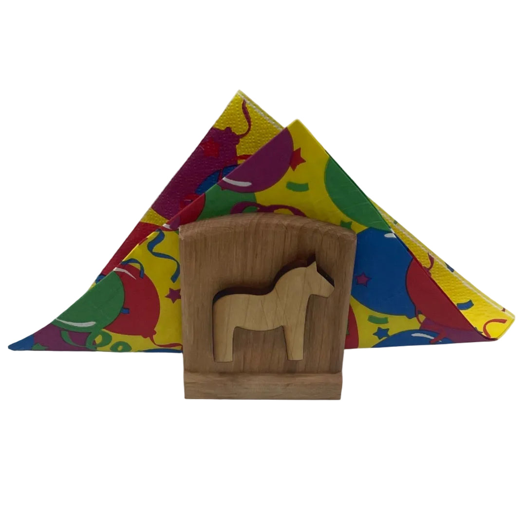 Dala Horse Wooden Napkin Holder