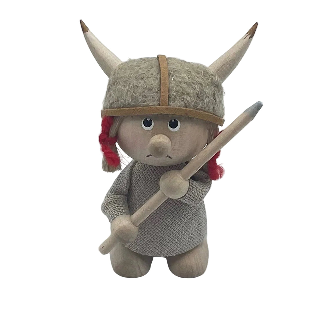 Wooden Viking lady with Spear